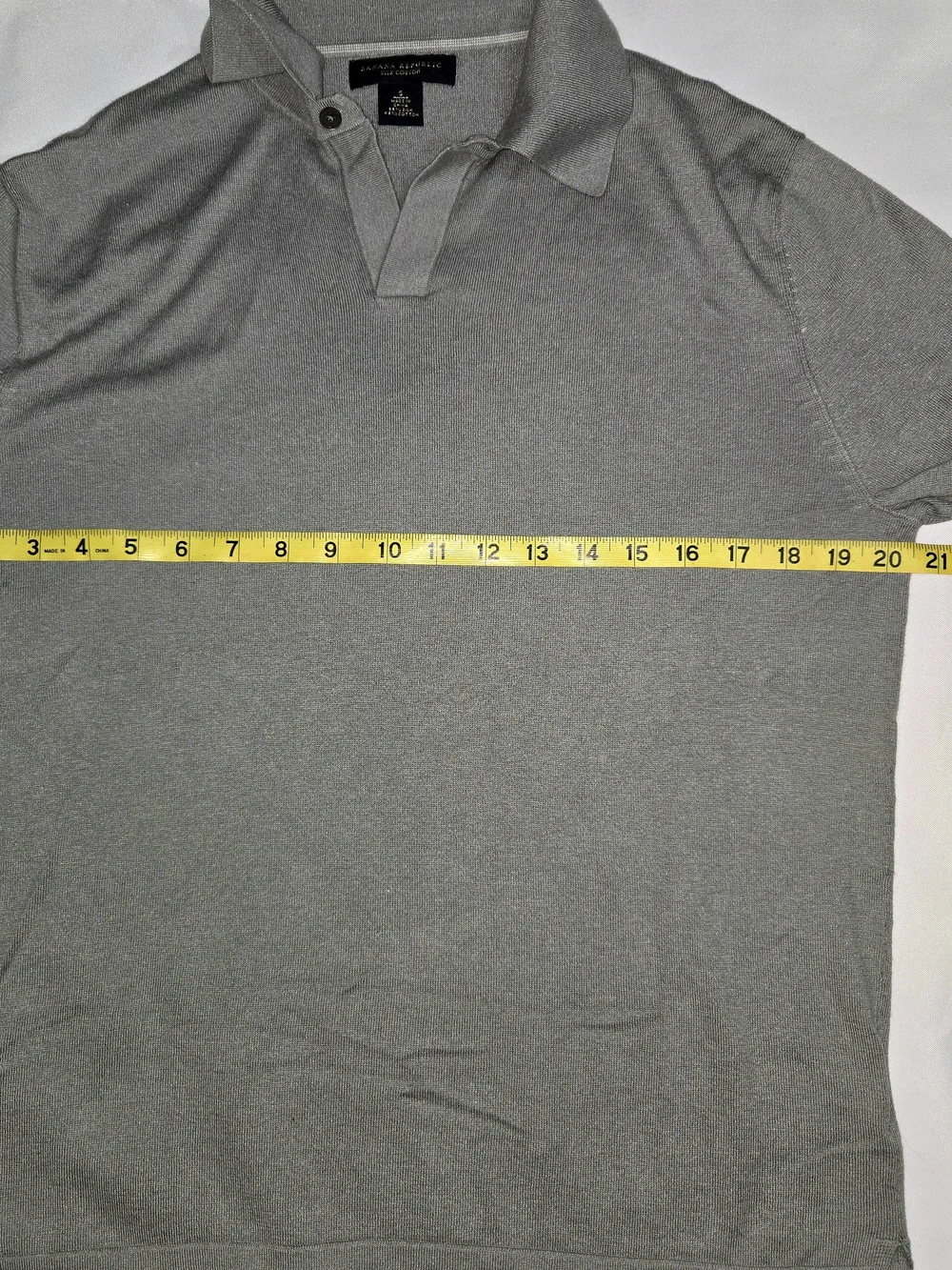 Banana Republic Silk/Cotton Polo Shirts Multi-Pack (2) Blue & Sage Gray -  Sm